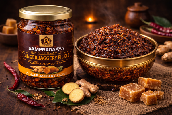 Allam-Bellam Pickle - Traditional Telangana Ginger Jaggery Pickle