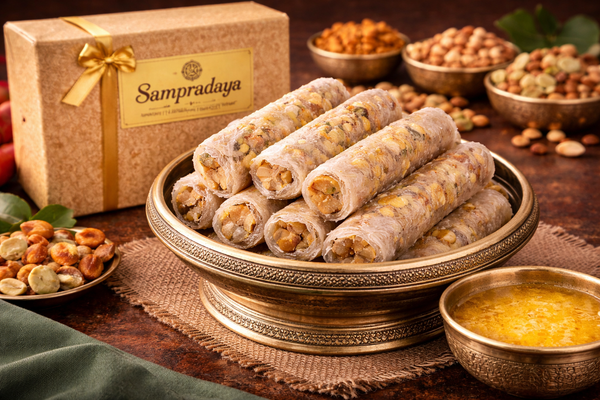 Putharekulu Dryfruit - Premium Telangana Paper Sweet with Dry Fruits